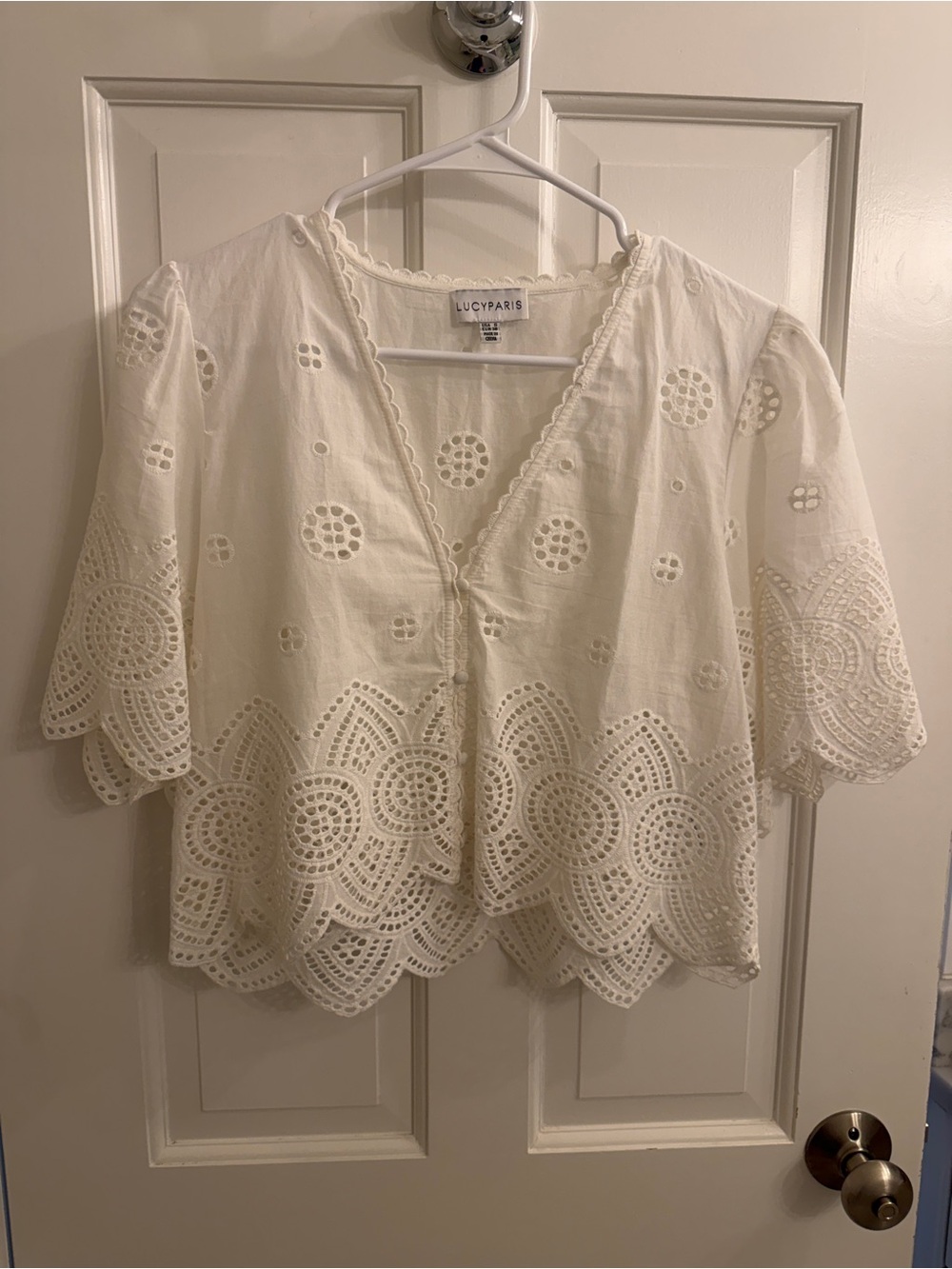 Lucy Paris Eyelet Blouse EUC SMALL